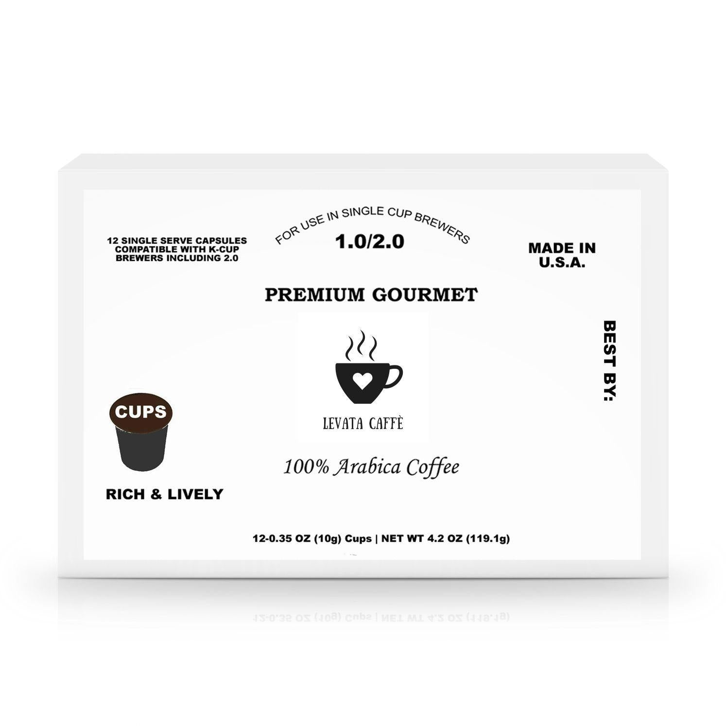 12 Pack Single Serve Coffee Capsules - Levata Caffè